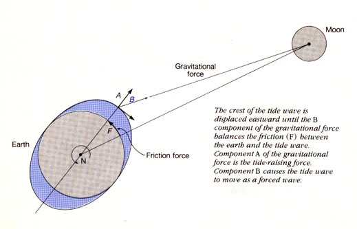 How tides transfer momentum to the moon